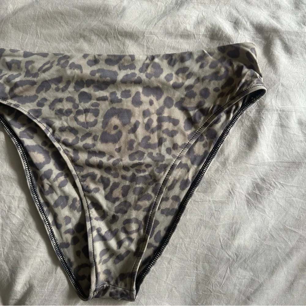 Frankie’s Bikini Leopard Print Bikini Bottoms Brown XL